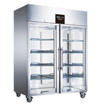 DOUBLE GLASS DOOR VENTILATED GN REFRIGERATOR 1300L R290