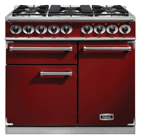 Falcon Deluxe 1092 Dual Fuel Cherry Red Range Cooker F1000DXDFRD/NM Range Cooker