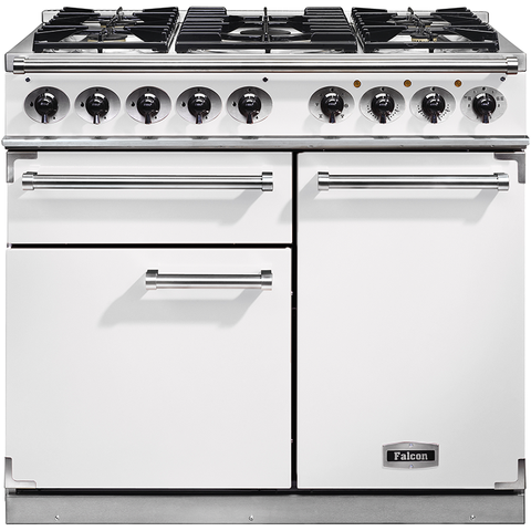 Falcon Deluxe 1092 Dual Fuel White Range Cooker F1000DXDFWH/NM Range Cooker