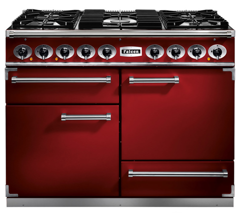 Falcon Deluxe 1092 Dual Fuel Cherry Red Range Cooker F1092DXDFRD/NM