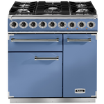Falcon Deluxe 900 China Blue Dual Fuel Range Cooker F900DXDFCA/NM