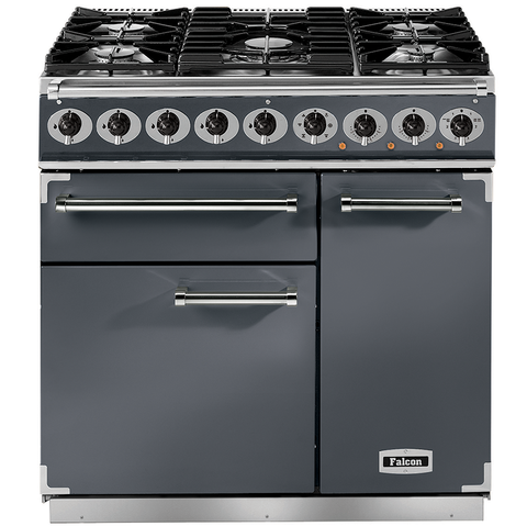 Falcon Deluxe 900 Slate Dual Fuel Range Cooker F900DXDFSL/NM