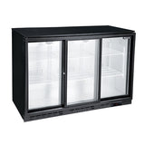 TRIPLE SLIDING DOOR LOW HEIGHT BAR BOTTLE COOLER